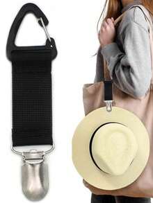 Stylish, Simple, And Convenient New Outdoor Travel Straw Hat Clip, A Portable Hat Companion, Bag Clip, And Multi-Purpose Outdoor Storage Clip. This Travel Hat Clip Attaches To Bags, Handbags, Backpacks, And Luggage. It's Perfect For Outdoor Travel, Beach Hats, And Accessories. It's Also A Practical School Accessory And Back-To-School Supplies. - Multicolor - View 4