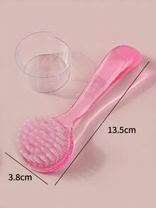 1pc Nail Art Cleaning Brush With Cover - Pink - View 9