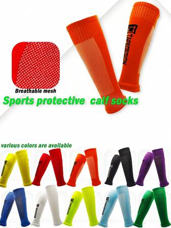 1 Pair Unisex Outdoor Sports Football Leg Sleeves, Comfortable With Mesh, Suitable For Sports Enthusiasts, Football, Basketball, Hiking, Running