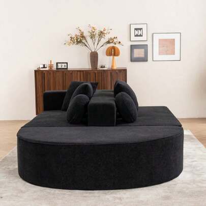 Fully Compressed, Boneless Sofa, Living Room/Bedroom With Segmented Cloud Sofa, Modern Modular Sofa, No Assembly Required, Comfortable And Skin-Friendly Chenille Fabric