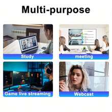 1个1080P全高清网络摄像头，内置麦克风和隐私盖，USB接口，支持视频通话、自动对焦，适用于会议、课堂、在线办公等场景。