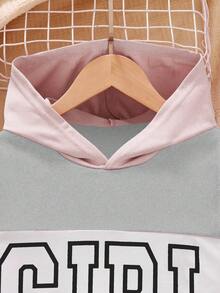 2件套女童休闲可爱运动衫和裤子套装，秋冬 - 灰色 - 查看 3