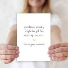 "You're Amazing" Adult Reminder Card - Motivational Message For Self - Appreciation (Includes Envelope) - Multicolor - View 2