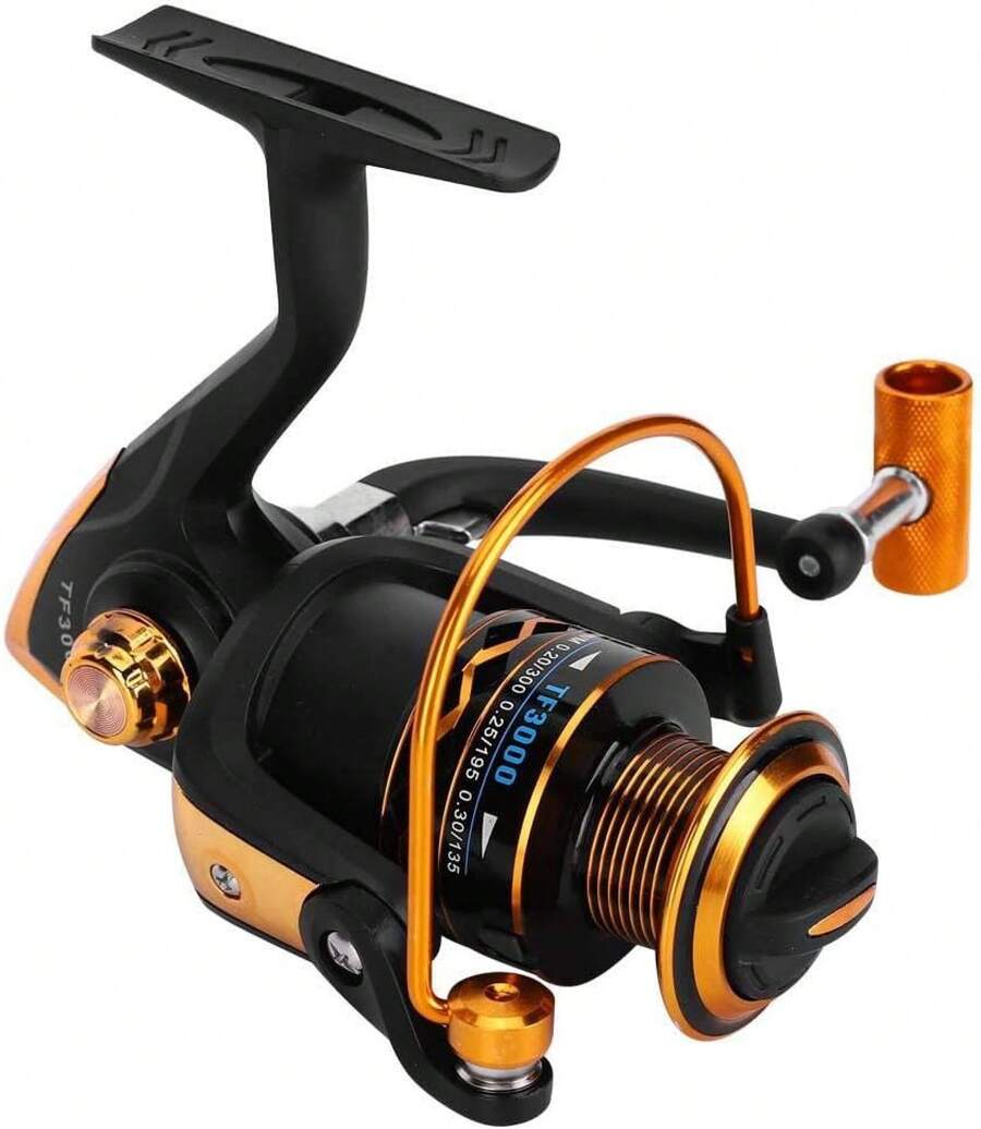Alomejor Carrete de Pesca Velocidad rápida Premium Todo el Carrete de Metal Balancín Plegable Carrete de Pesca Agua Salada Spinning de Agua Dulce Carretes de Pesca Manejar Piezas - TF3000 - Ver 1