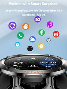 EFFEOKKI 2-In-1 Smart Watch With Earphones - Zinc Alloy Bezel, Supports Calling/Answering, NFC, 1.46" Full Touch Screen, Heart Rate & Blood Oxygen & Sleep Monitoring, Multi-Function Fitness Tracker, Compatible With IOS And Android, Gift For Men, Suitable For Husband, Father Or Boyfriend - D13/Black Strap - View 10