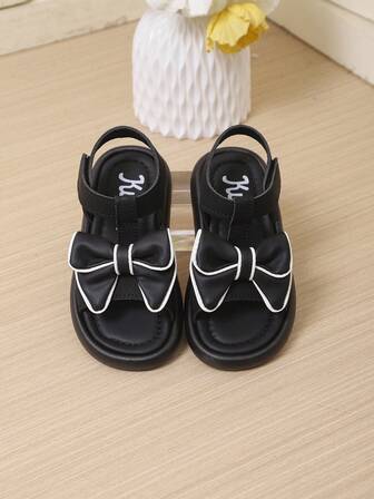 1 Pair New Soft Bottom Bowknot Princess Children Sandals, Girls Sports Casual Sandals, Comfortable Non-Slip