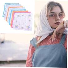 LIFKOME Toalla De Algodn Pauelo Pequeo Diseo Floral Para Hogar y Viaje - inicial - Ver 4