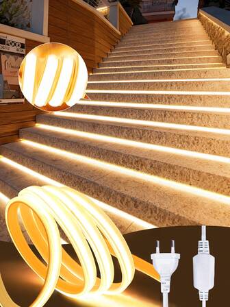 1 adet COB LED Neon Dekoratif Işık Şeridi, Dolap Aydınlatma Şeridi, İç/Dış Mekan Kullanımına Uygun, Esnek Atmosfer LED Şerit, Canlı Yayın Dolgu Işığı, Makyaj Aynası/Banyo Aynası Kenar Işığı, Ortam Aydınlatması, Banyo Dekorasyonu, Ev, Mutfak, Yatak Odası ve Sahne Aydınlatması İçin İdeal