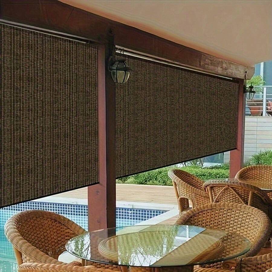 [Anti-Ultraviolet Sunshade Net, High-Strength And Durable]Made Of High-Density Polyethylene, It Is Durable. It Blocks 90% Of Sunlight While Maintaining Breathability. The Plastic-Reinforced Corners And Copper Buckles Enhance Stability. Suitable For Terraces, Gardens And Outdoor Activities. Simply Hang It Up To Enjoy The Coolness. Various Sizes Are Available To Meet Your Needs. - Rust Brown - View 1