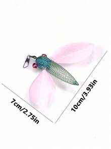 1pc Replacement Cat Feather Wand Toy, Interactive Cat Feather Teaser Wand Toy With Bells Dragonfly, Fun Kitten Play Toy