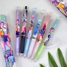 1set/3pcs Black Brush Student Writing Brush Anime Cartoon Character Gift, Festival Gift For Fans And Friends(Random Style) - Multicolor - View 2