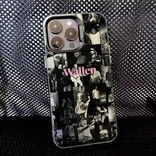 Funda de Teléfono Singer M-Morgan Wallen para 17,16,15,14,13,12,11,Pro,Max,Plus, Antigolpes Negra Mate Dura - z3 - Ver 13