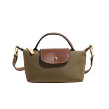New Retro-Style Large-Capacity Women's Handbag That Can Be Carried By Hand Or Worn Crossbody - 軍綠色 - 查看 3