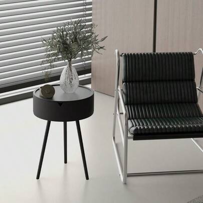 End Table With Storage For Living Room, Modern Small Side Table For Small Spaces, Nightstand Bedside Table For...