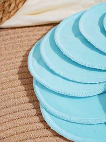 10pcs Reusable Nursing Pads, Innovative One-Way Moisture-Wicking Fabric And 3-Layer Washable Breast Pads - Multicolor - View 7