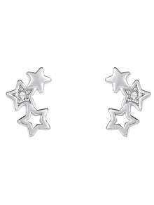 925 Sterling Silver Hollow Five-Pointed Star Stud Earrings, Minimalist Personalized Versatile Earrings, Suitable For Women's Daily Wear, Mother, Girlfriend, Easter, Valentine's Day Gift - Star - View 7