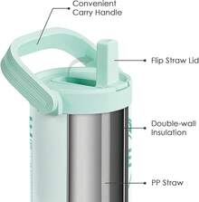 Pink Bow Stainless Steel Straw Lid Tumbler 30oz With Carry Handle For Women Girls, Insulated Travel Coffee Cup, Gift For Sports Outdoor Workout Christmas Birthday - 護士1 - 查看 2
