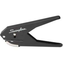 Handheld 1 Hole Punch, 5 Sheet Capacity, Chrome (A7074005S) - Pack Of 1 (Black) - View 7