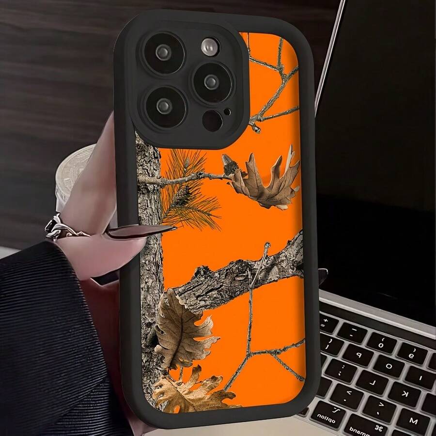 Funda de Teléfono Camuflaje Real Tree R-Realtree para iPhone 17 16e 16 15 14 13 12 11 Pro Max Mini Air XR XS X 7 8 Plus, Cubierta Trasera de TPU Suave a Prueba de Golpes - Colores mezclados - Ver 1