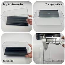 Premium Transparent Black Miniature Display Case - Dust-Proof, Snug Fit, Collector's Choice For Storing And Displaying Miniature Models. Made Of Durable ABS Resin. Miniature Display Case | Transparent Display Box | Modern Display Box, Model Display Box - Multicolor - View 12
