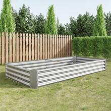 Metal Raised Plant Bed, Raised Garden Beds Made Of Sturdy Steel Sheet With Stable Design, Rust Protection And Long Durability, Soil-Free Raised Bed Kit, Ideal For Vegetables, Herbs And Flowers