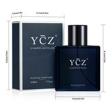 YCZ Cologne For Men Set - With Pheromones, 1.7 Oz Per Bottle , Ambergris, Nutmeg And Jasmine Blend To Create A Fresh Scent That Exudes Confidence And Elegance, Making It A Sophisticated Choice For Any Occasion And A Unique Holiday, Valentine's Day Gift. - 藏蓝色 - 查看 7