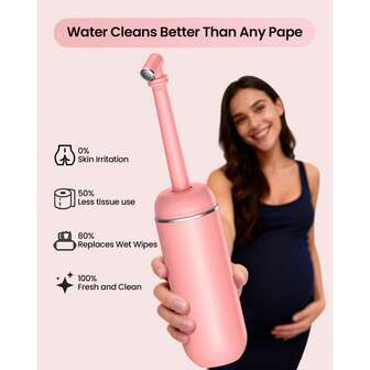 12.85oz Leak-Proof Handheld Bidet Sprayer, Adjustable Nozzle, Portable Personal Hygiene Care With Soothing Mist, Easy To Clean, Water Tank Lock, Detachable Water Storage, Travel-Friendly, No Electricity Needed, Ultimate Feminine Care Tool For Anytime, Anywhere Cleanliness