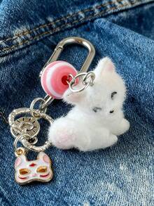 New Bag Charm Fashion Metal Mask Pendant Keychain Vibrant Plush Charming Accessories Clothing Decoration Close Friend Gift Key Chain Gifts For Women Stocking Stuffers Teacher Gift Sister Gifts Keyring Car Key Chain Travel Accessories