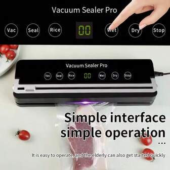 3-In-1 Smart Vacuum Food Sealer,30cm Extended Vacuum Sealer With Automatic Cutter & UV Sterilization - Smart Touch Control For Ultimate Food Freshness,Gift, Present, Celebration