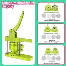 DIY Pin Button Maker Machine 25mm/32mm/58mm Badge Punch Press With 300pcs Button Parts (Green) - Green - View 10