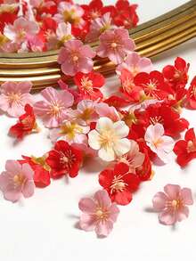 10/30pcs Artificial Mini Cherry Blossom - 1.18in Multicolor Sakura Flower Heads, Suitable For Decorative Christmas Wreath, Photo Frame, DIY Hair Accessory, Wedding Home Decoration, Thanksgiving, Valentine's Day, Spring And Summer Decoration - Multicolor - View 2