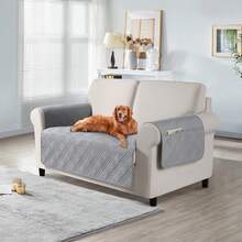 1/2/3 Seat Waterproof Sofa Covers With Non Slip Backing, Outdoor Cushion Covers Couch Covers With Side Pocket Washable Chair Covers Garden Furniture Protector For Cats Couch, Dog Bed - 淺灰色 - 查看 14