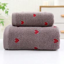 1pc/2pcs(Towel + Bath Towel) Thickened Absorbent Heart-Shaped Towel Set, Suitable For Face Washing, Bathing, Gym, SPA, Swimming, Soft And Skin-Friendly Bath Towel - Multicolor - View 30