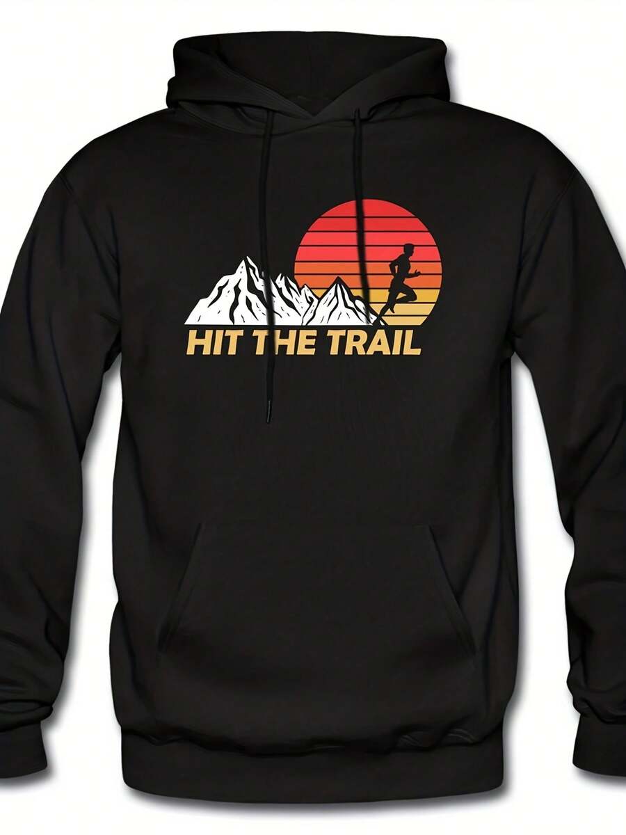 Trail Running Hoodie. Trail Running Sweatshirt. Trail Running Pullover. Runner Clothing. Runner Sweatshirt. Runner Hoodie. Trail #OH526,Autumn/Winter Hoodie Autumn Set - 款式15 - 查看 1