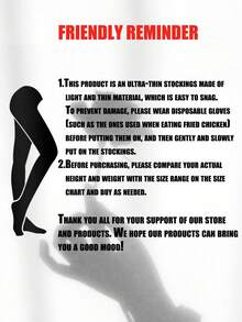 1pc Women's Ultra-Thin Semi-Sheer Pantyhose For Business & Sexy Look - Black - View 3