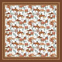 Printed Bandana, Polyester Scarf, Accessory - 2 - View 2