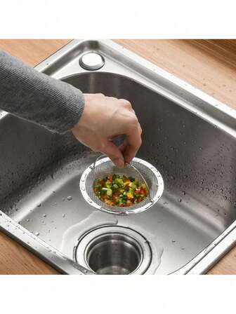 Stainless Steel Sink Filter Screen, Kitchen Sink Universal Filter, Vegetable Basin Residue Filter, Divine Device, Anti Odor Cover Net
