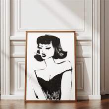 1 Pc Retro Fashion Illustration Print, Fatale Home Decor, Fashion Poster, Wall Art, Wall Decor, Modern Minimalist Style Posters, Living Room And Room Decoration, Bathroom Decoration, Ideal Gift, No Frame - Multicolor - View 11