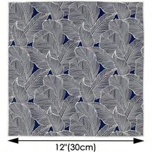 Pauelo cuadrado con bolsillo floral para hombre, Azul, 12 inch - inicial - Ver 5