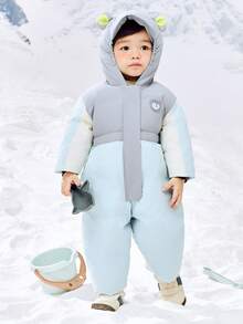 mini bala Waterproof Down Jacket, Boys Girls One-Piece Outerwear, Windproof & Warm