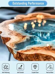 240ml/500ml 1:1 AB Epoxy Resin Glue, Clear Epoxy Resin, No Yellowing, Self-Leveling High Gloss, Suitable For Jewelry Making, Arts, Crafts, River Table Epoxy Resin Kit - Epoxy Resin - View 6