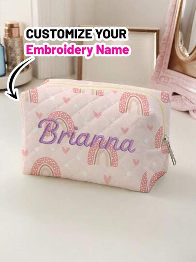New Cosmetic Bag, Custom Photo Cosmetic Bag, Can Be Customized To Your Unique Design, Lightweight Zipper Cosmetic Bag Is Also Perfect For Coin Purse, Pencil Case, Perfect For Shopping, Date, Vacation, Travel, Festival, Party Or As A Gift,Octagonal Diamond Makeup Bag Shop Back To School