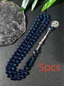新款黑线单流苏穆斯林念珠手链，适合中东阿拉伯语日常祈祷和佩戴 - 彩色 - 查看 21