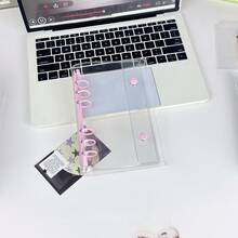 A6 Portable Clear Leaf Binder, Transparent Sticker Book, Sticker Album, Photo Storage Bag, Photo Album, Budget Planner, Diary, Notebook, Office Supplies - Multicolor - View 11