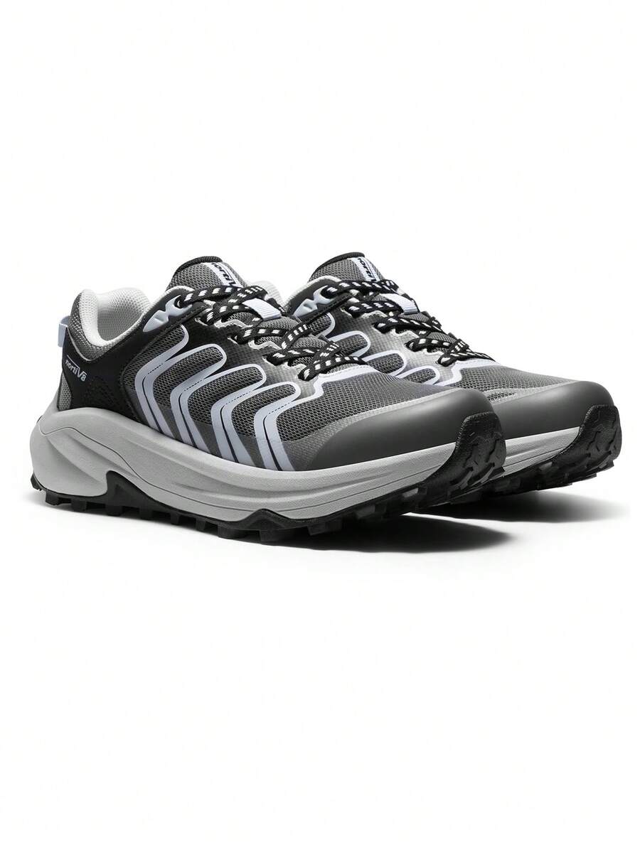 Women Walking Shoes Hiking Lightweight Sneakers  With Arch Support Outdoor Work Camping Tennis Workout Cross Training - Grey - View 1