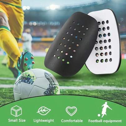 Espinilleras de fútbol transpirables de material PP, duraderas y anti-colisión para competencias deportivas de fútbol, unisex y ajustables al gemelo