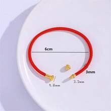 C-Shaped Elastic Adjustable Screw Open 3mm Bangle, Fashionable European & American Style, Suitable For Beads, DIY Bracelets & Jewelry - Woven Elastic Bracelet - View 2