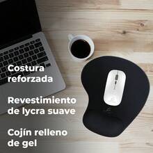 Mousepad Tapete Ergonómico Soporte Mano Gel Antideslizante - Negro - Ver 8