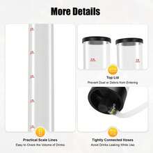RustyVioum 6L Dual Barrel Backpack Drink Dispenser Beer Dispenser Backpack Portable Drink Dispensers Plastic Beverage Dispensers Beer Backpack Dispenser For Bar Party Outdoor - Black and Transparent - View 4