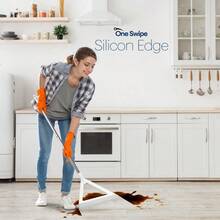 Magic Silicone Squeegee Broom: Effortlessly Clean Floors, Windows & Remove Pet Hair - Detachable Head For Easy Cleaning In Kitchen, Bathroom & Living Room. A Home Essential, Complete Your Cleaning Supplies And Bathroom Accessories! - White - View 8